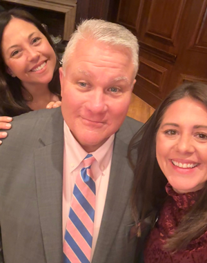 Frank Sullivan with Alex and Lauren