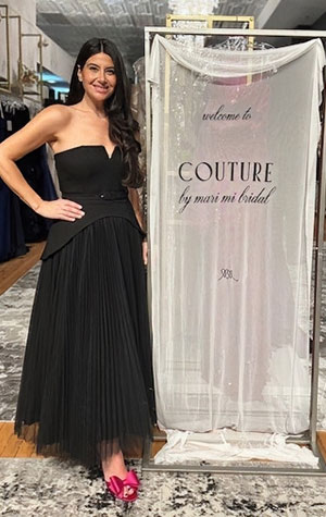 Monet Imperato at grand opening of Mari Mi Couture