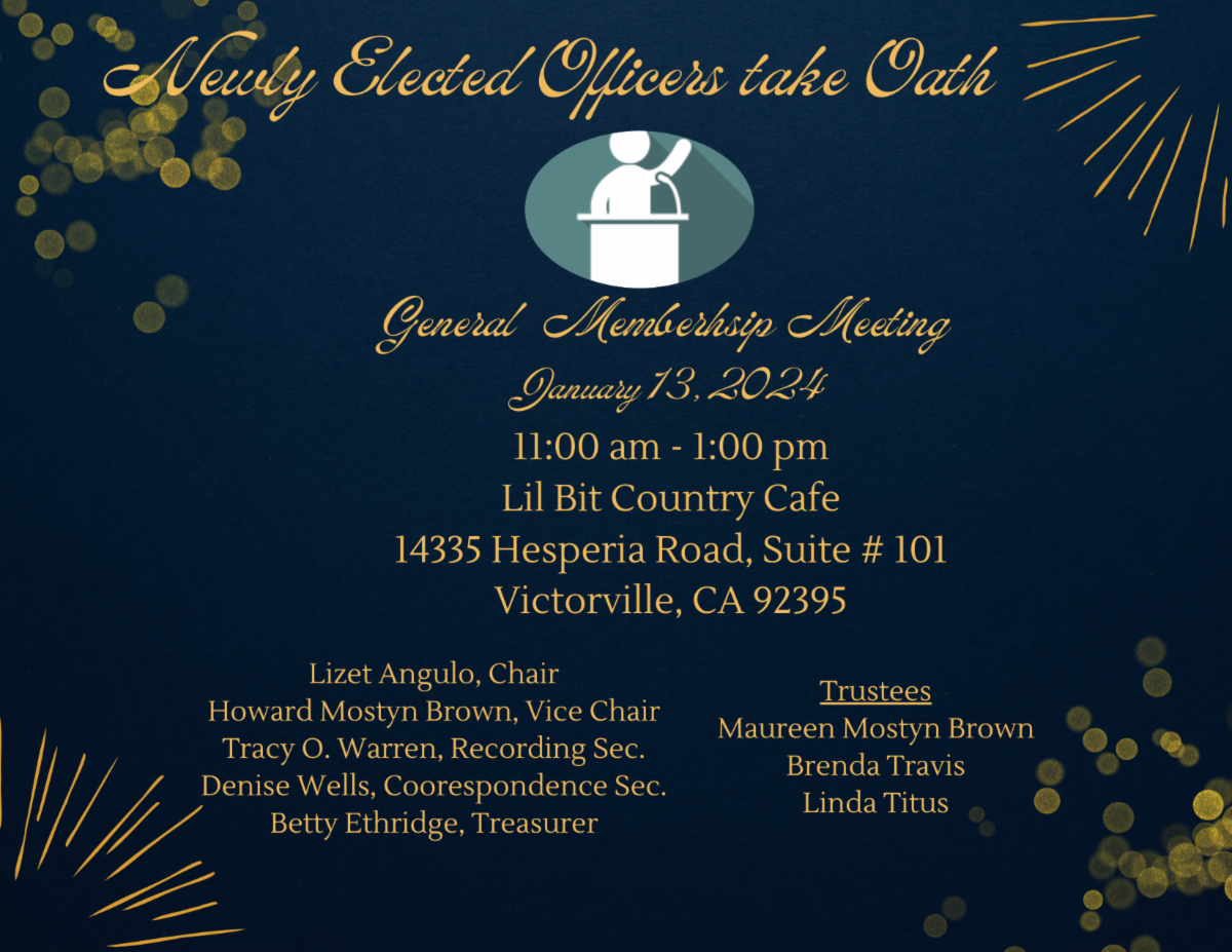 Victor Valley Democratic Club Newsletter January!