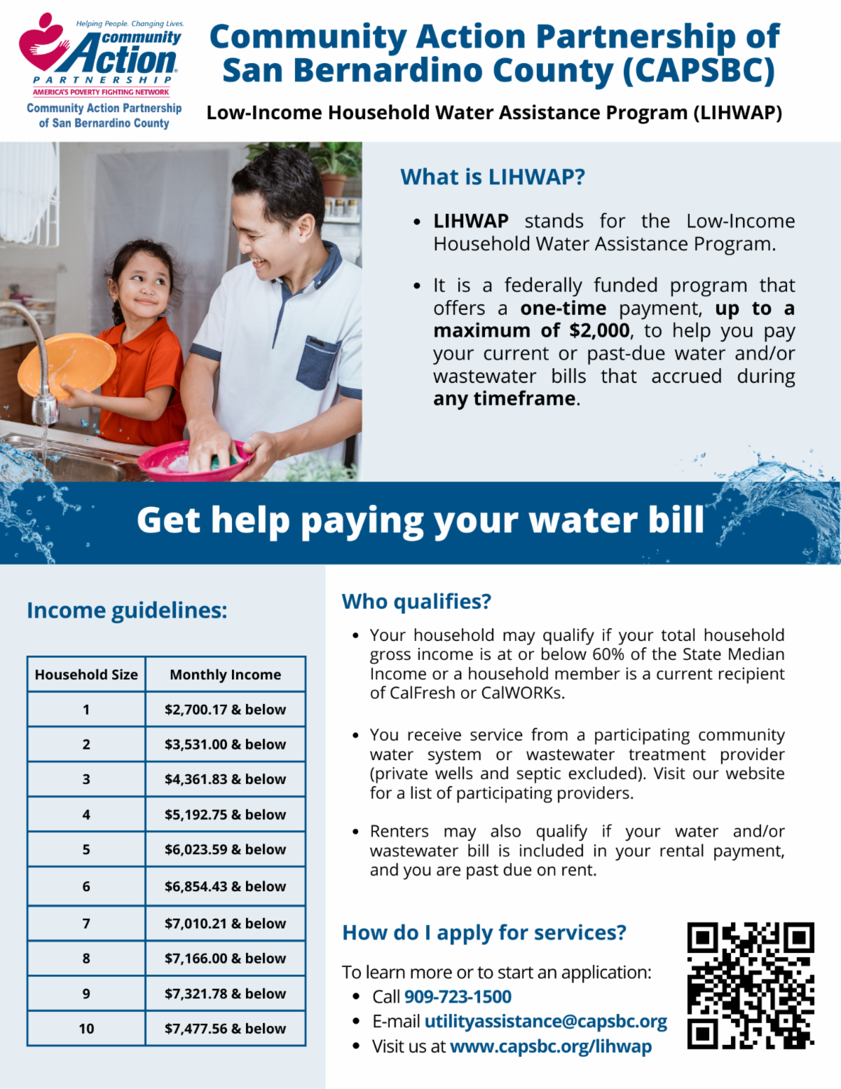 Water Bill Assistance is Available at CAPSBC