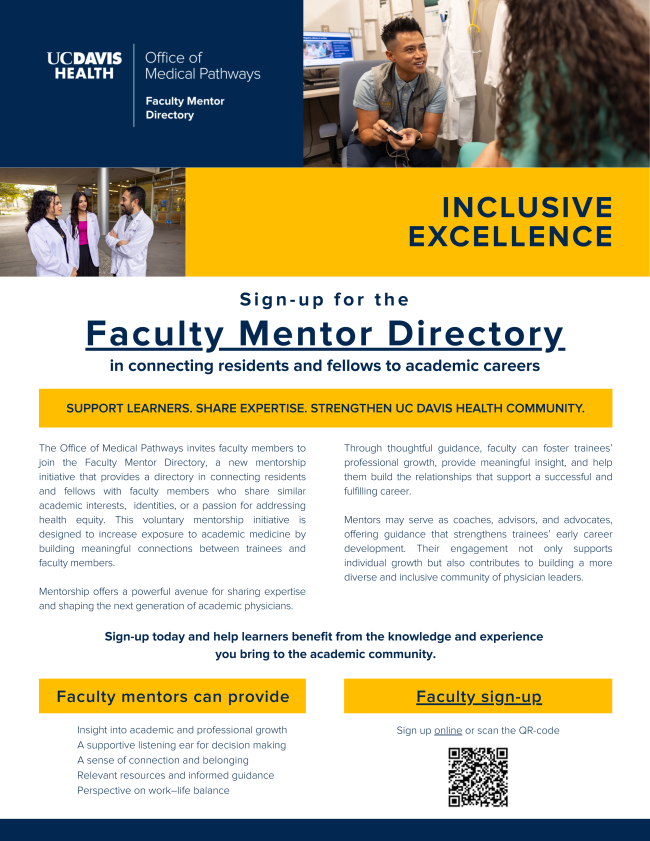 Faculty Mentor Directory Sign up