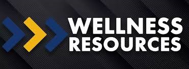black and blue logo titled: Wellness Resources