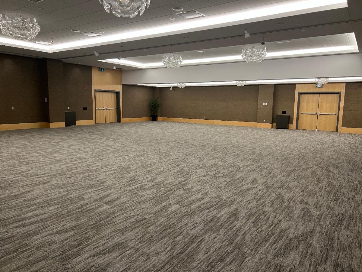 One of the salons at RBC Place London showing off the newly replaced carpet