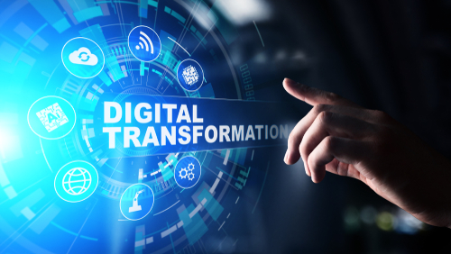 Digital transformation_ disruption_ innovation. Business and  modern technology concept.