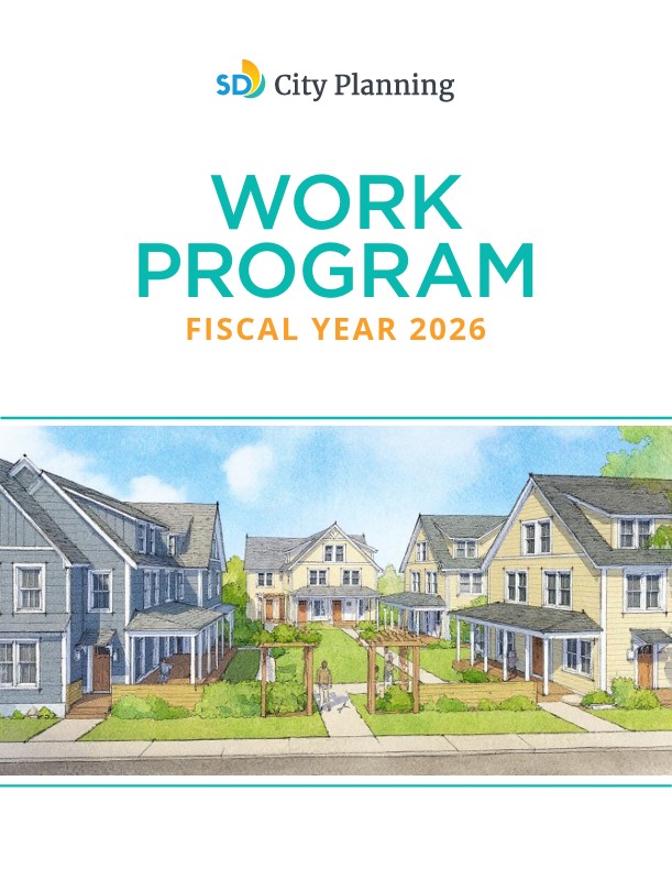 Cover of the FY26 Work Program for the City Planning Departmnent