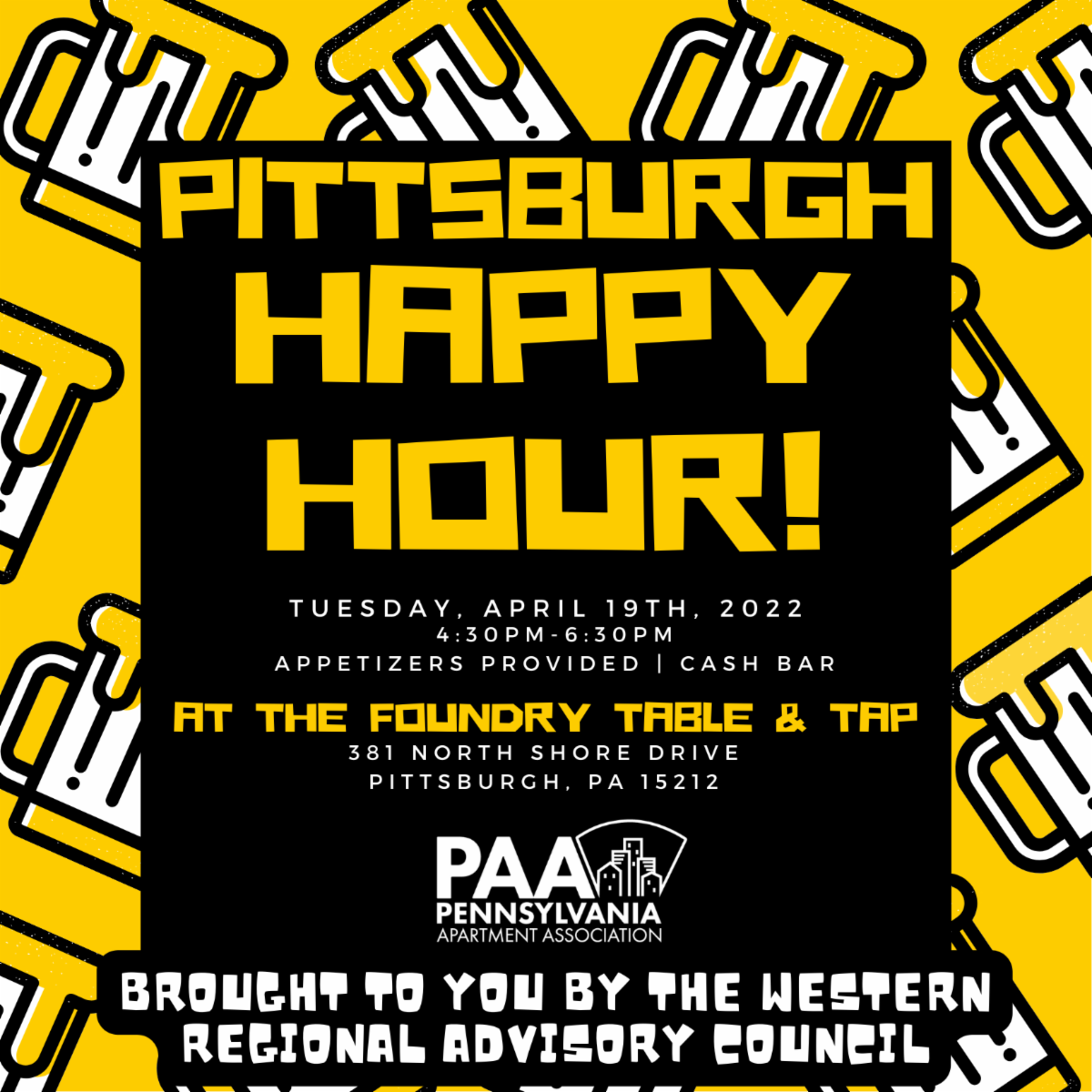 Last Chance to Register for the Pittsburgh Happy Hour TOMORROW!