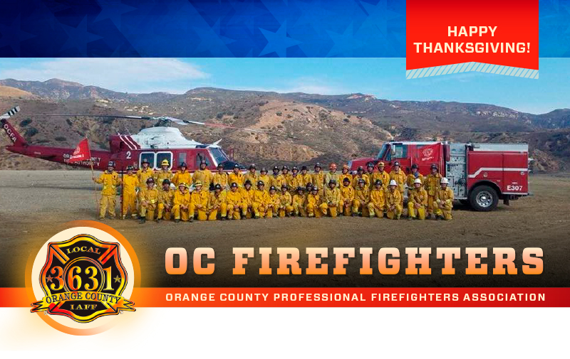 Happy Thanksgiving from the Orange County Firefighters