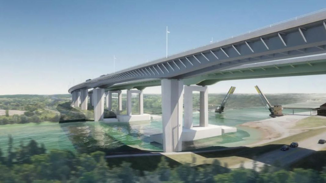 Rendering of the future QEW Garden City Skyway Bridges.