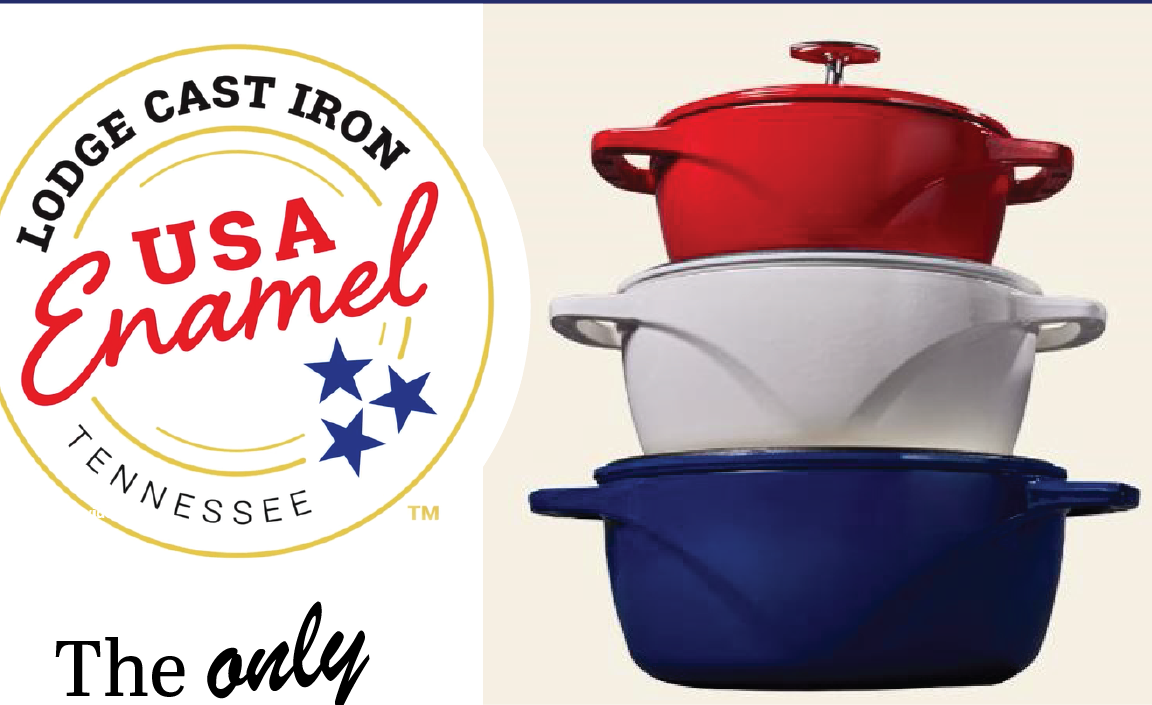 Lodge Introducing U.S.A. Enameled Cast Iron 🍚