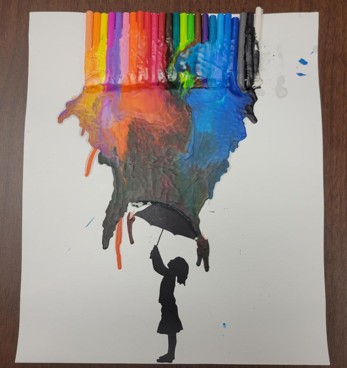 Crayon Hair Dryer Art