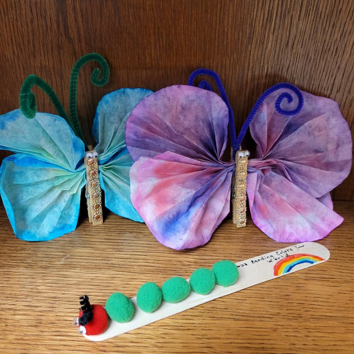 Butterfly and caterpillar craft
