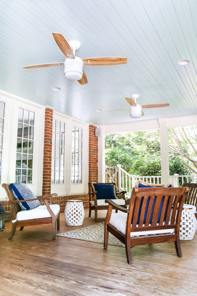 Porch ceiling painted haint blue