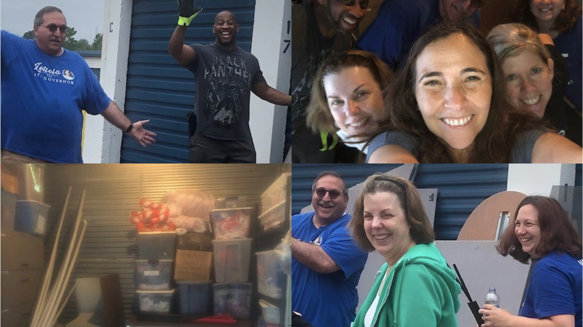 Members of the CCDP Events and Outreach Team Work to Reorganize the CCDP Storage Locker