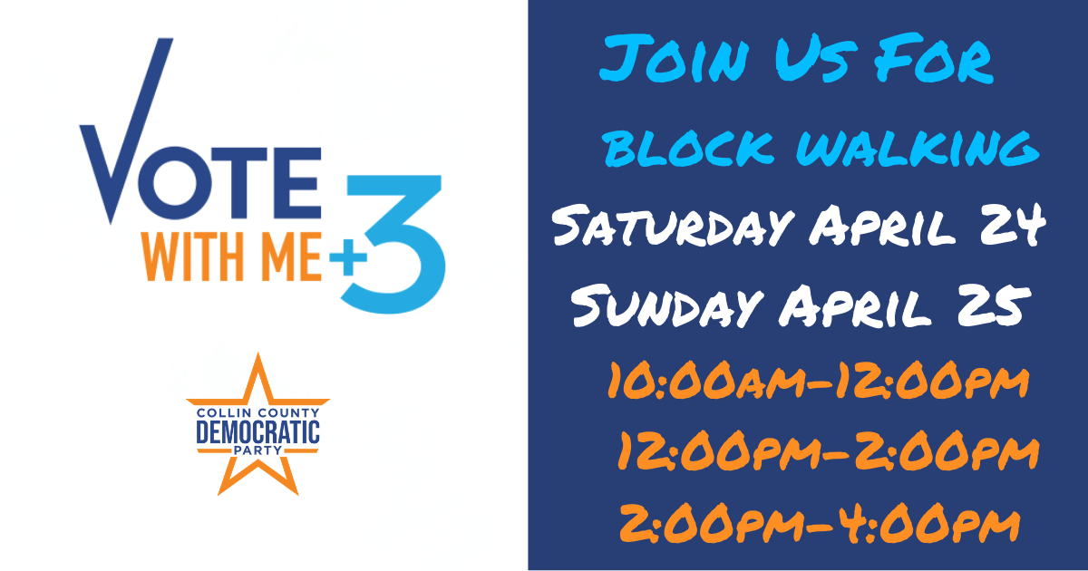 Vote with Me plus 3 block walk