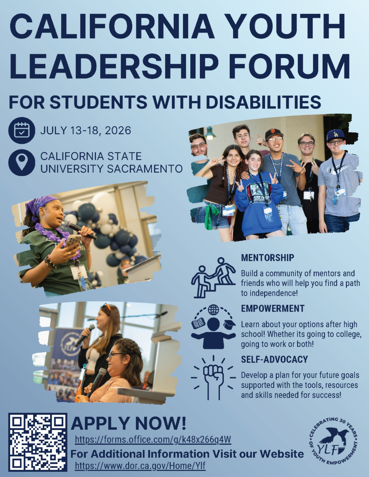 California Youth Leadership Forum for Students with Disabilities (YLF)