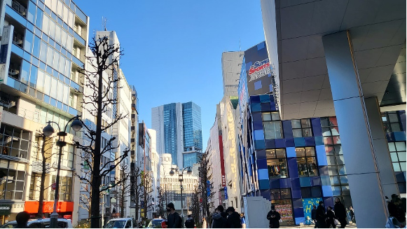 A picture of a crowded Tokyo street, compared to a very busy street in Bangkok, Thailand with complex traffic and a crumbling street curb making it inaccessible to chair users. 