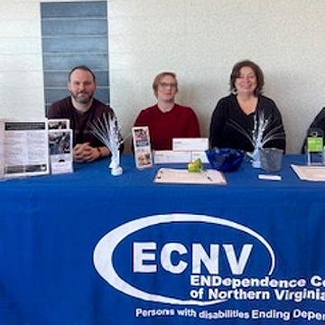 [Image: (Left to Right), Andrew Shaw, Lea Kundratic, Rosalia Fajardo representing ECNV at One LCPS: United for Wellness Conference].