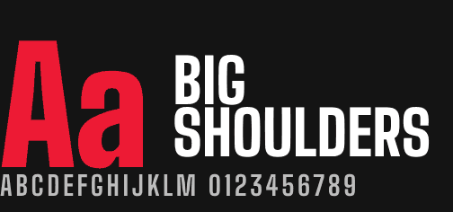 Big Shoulders font sample