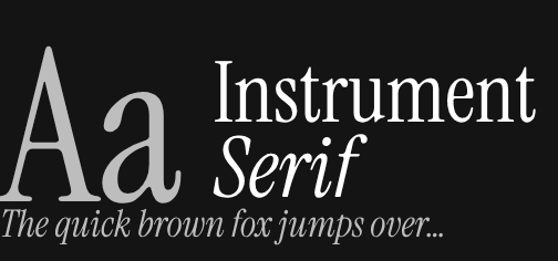 Instrument Serif font sample