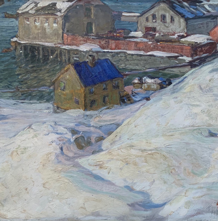 A 17th century woodcut of two bearded saints flanking an image of the Virgin and Child