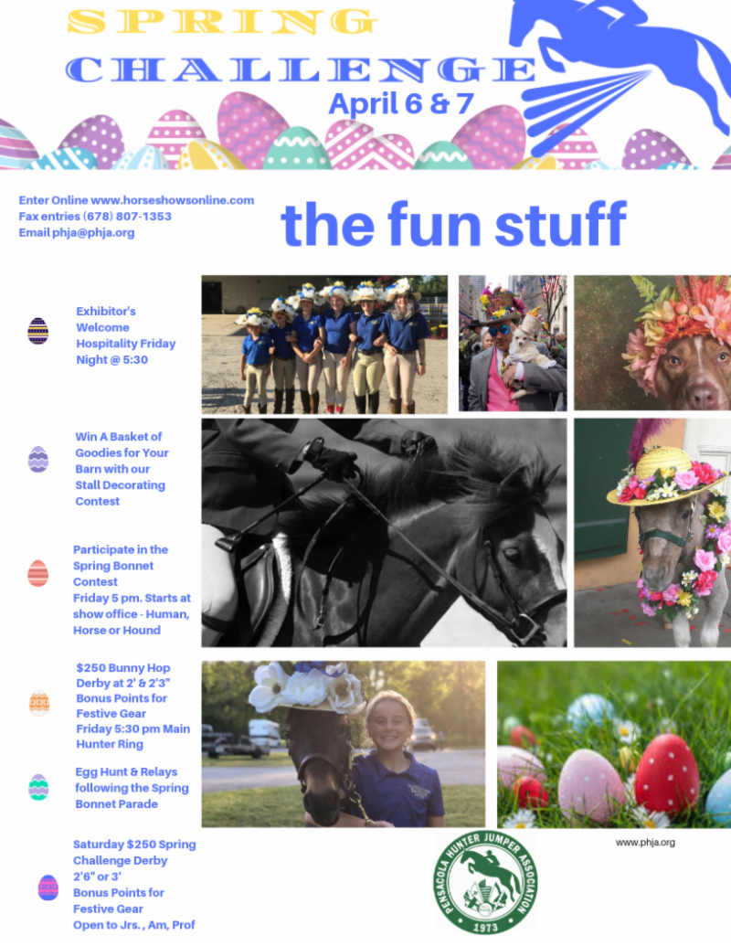 The PHJA Spring Challenge Fun Stuff