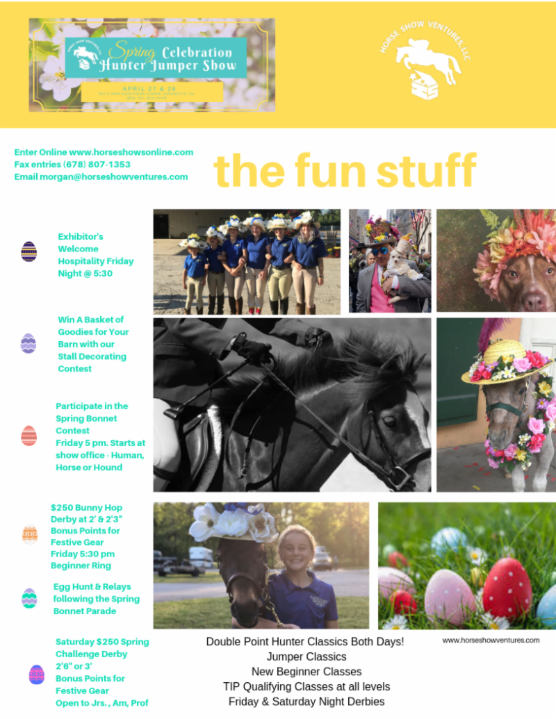 Horse Show Ventures Fun Stuff Spring Celebration Horse Show