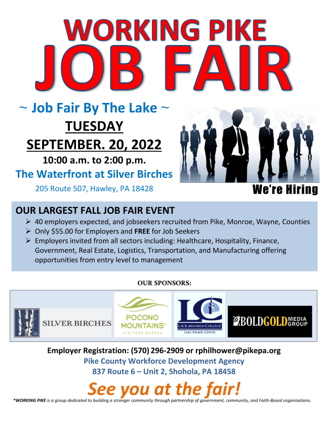Working Pike Fall Job Fair 9/20/2022