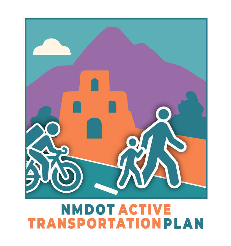 New Mexico Department of Transportation Active Transportation Plan Logo.