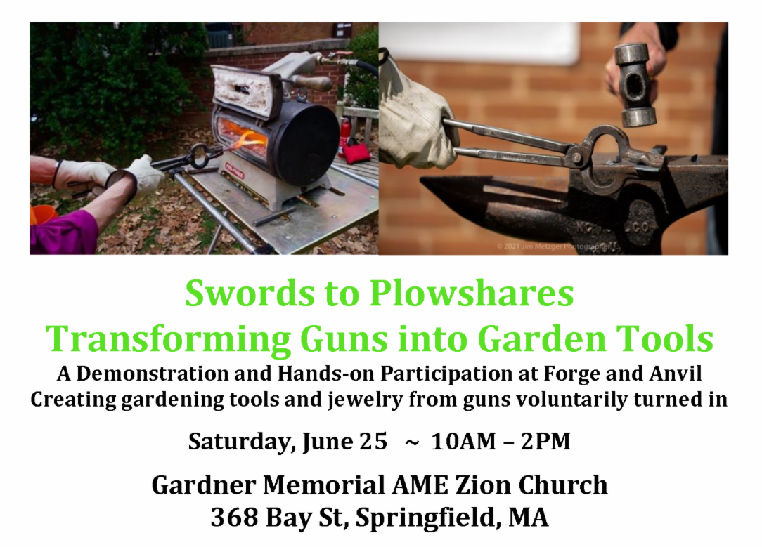 From the Social Justice Commission Swords to Plowshares coming to