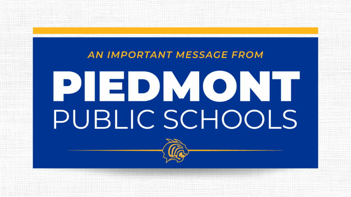 Promotional banner for an important message from Piedmont Public Schools.
