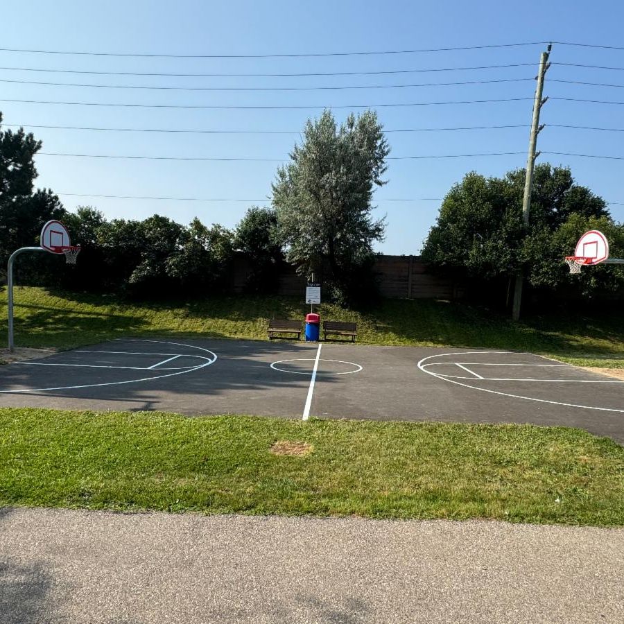 Basketball court in a park