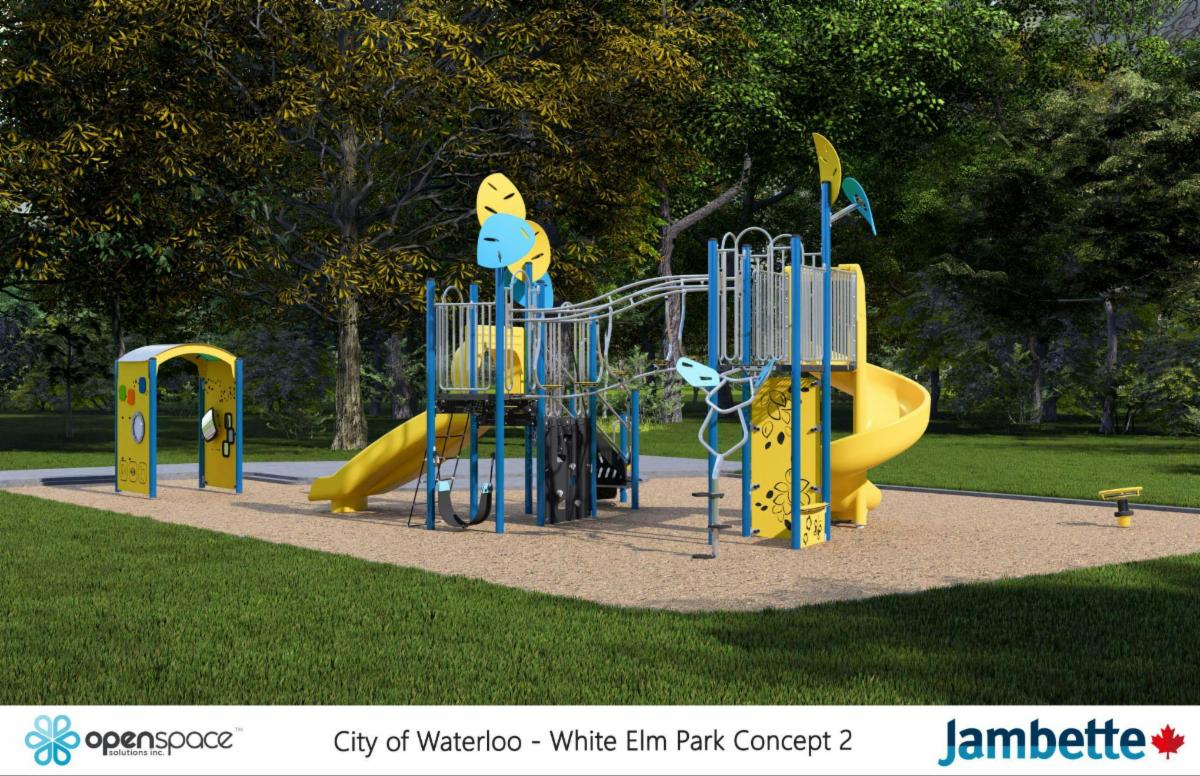 Yellow and blue playground