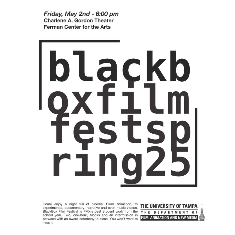 Poster featuring Blackbox Film Festival event