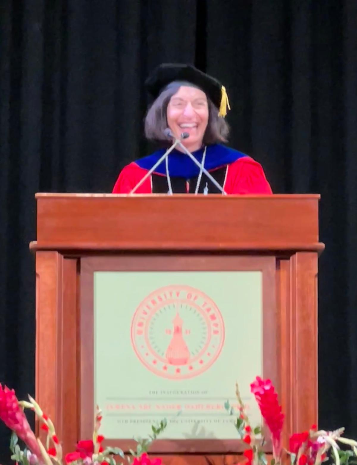 Dr. Dahlberg at the inauguration