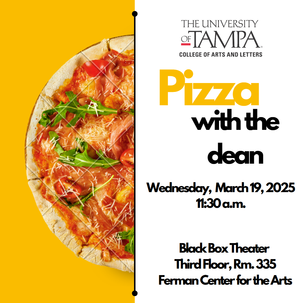 Poster for Pizza with the dean event