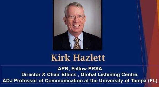 headshot of Kirk Hazlett with his titles listed