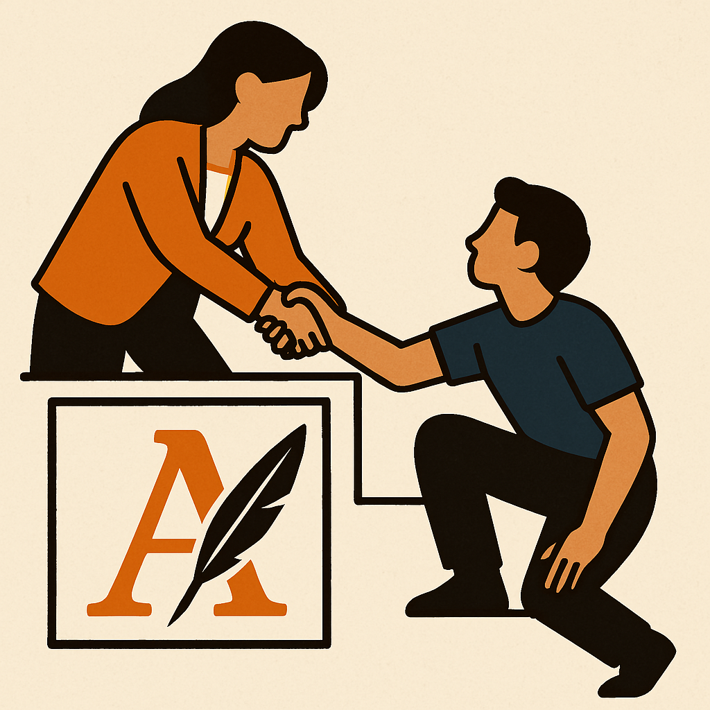 icon image of a Professional helping a student