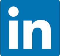Blue LinkedIn logo with the word in in white in the center
