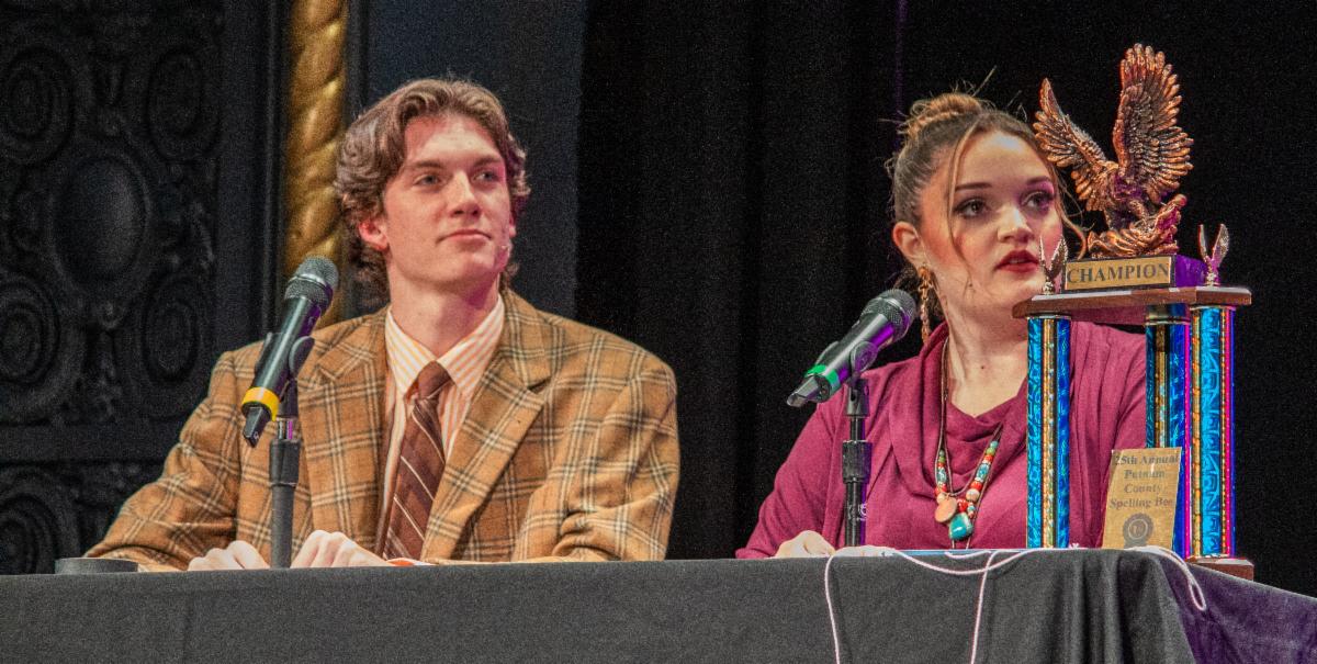 Judges at the judges panels with the trophy