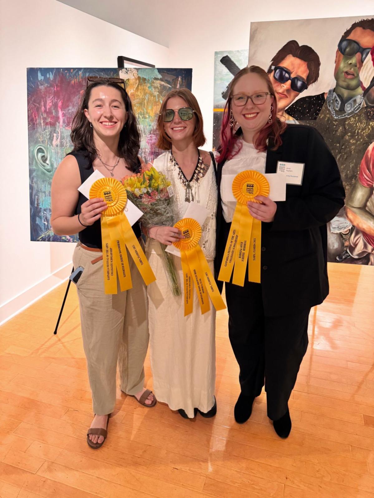 Photo of the three GFA student award winners