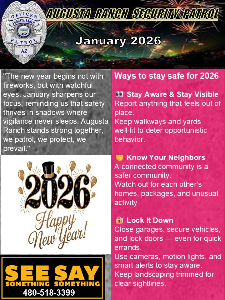 January 2026 Newsletter is Available – Augusta Ranch HOA