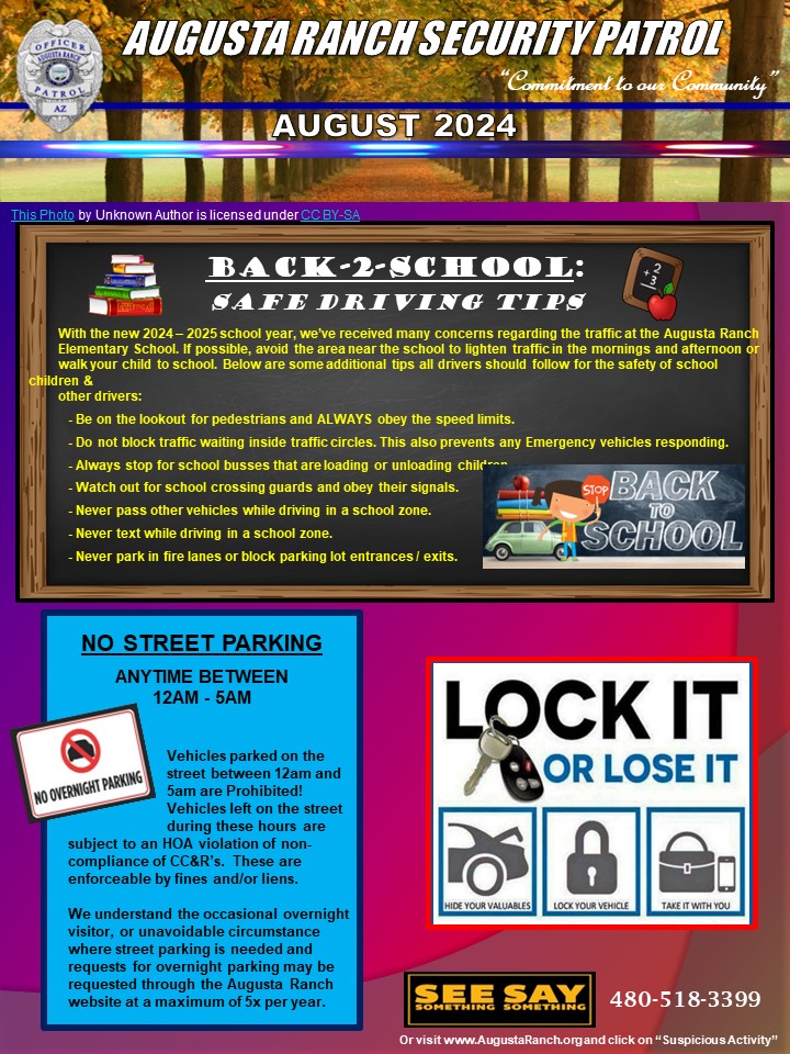 August 2024 Newsletter is Available – Augusta Ranch HOA