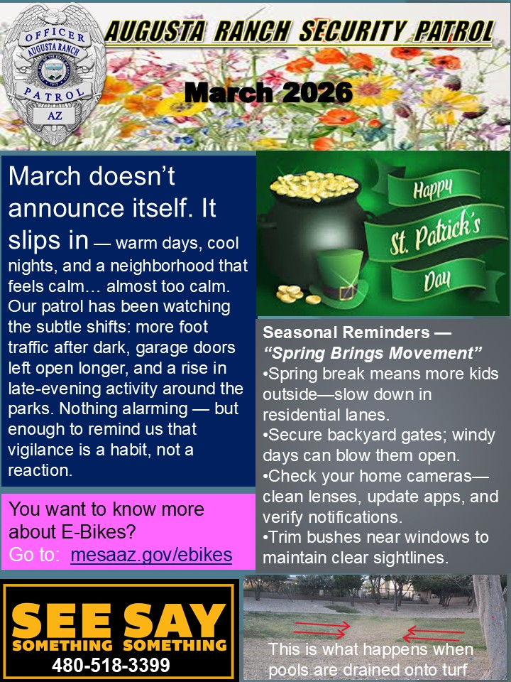 March 2026 Newsletter is Available – Augusta Ranch HOA