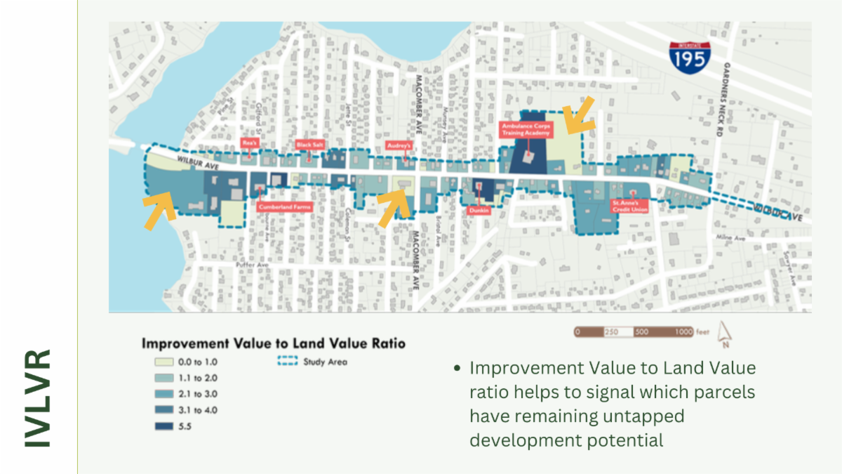 Swansea 103 Improvement Value Land Ratio Map