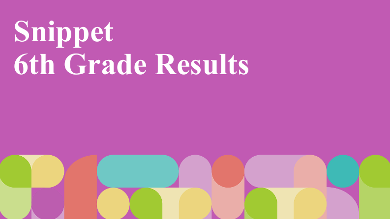 snippet 6th grade results