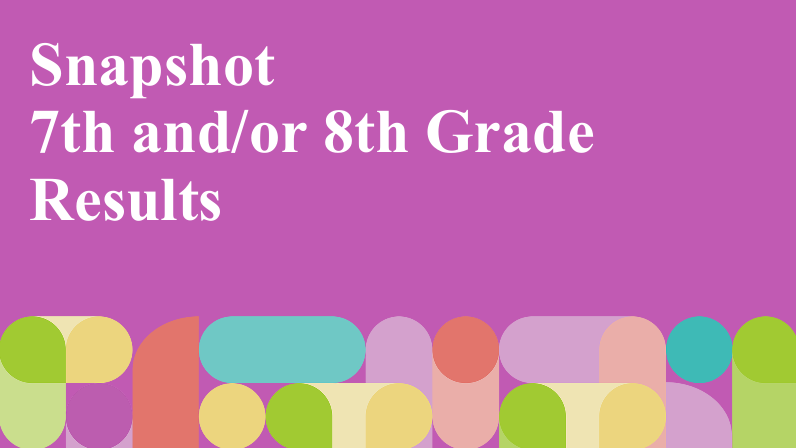 snapshot 7th and or 8th grade results