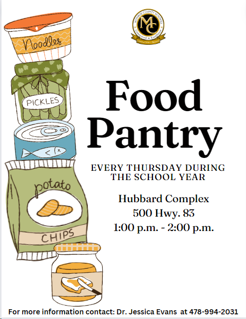 food pantry - every thursday during the school year - hubbard complex - 500 83S - 1-2pm - for more info contact jessica evans 