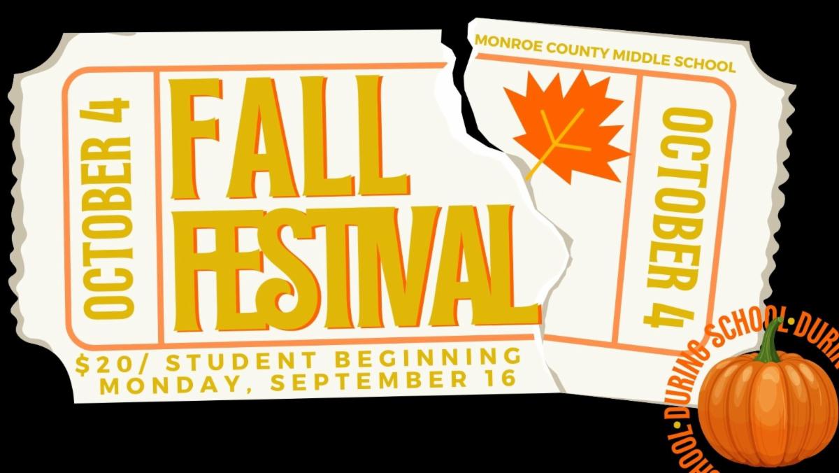 october 4 fall festival - 20 dollars per student beginning   Monday september 16 