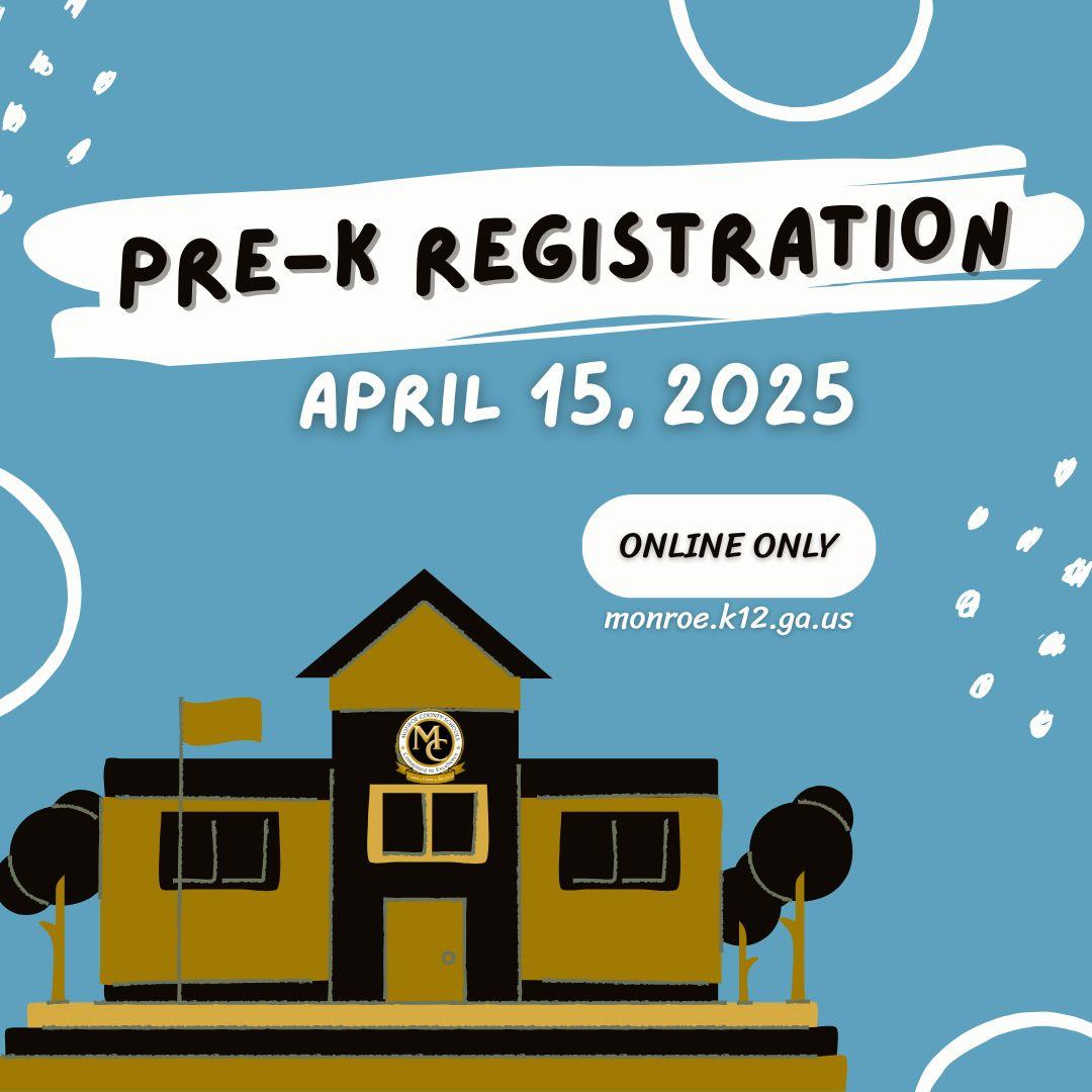 PreK registration will begin on Tuesday April 15 at 830 a.m. The process will be solely online again this year. 
