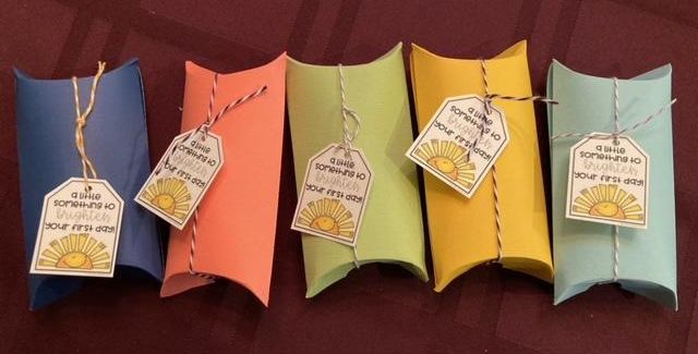 First Day Back candy boxes for staff provided by RHS PTSA.